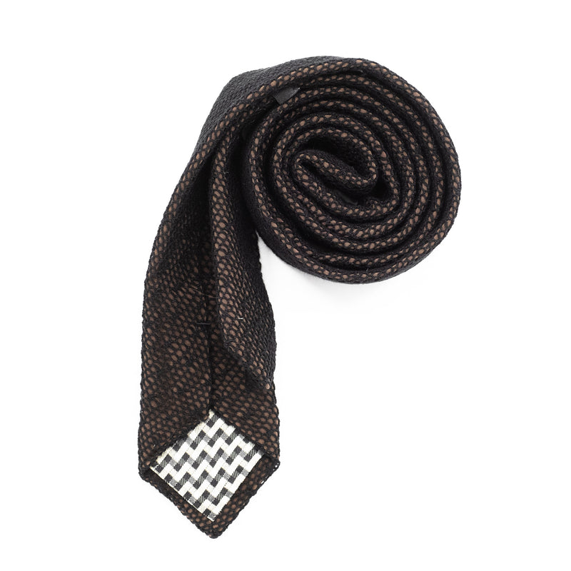 Chocolate Black Mesh Lace Tie