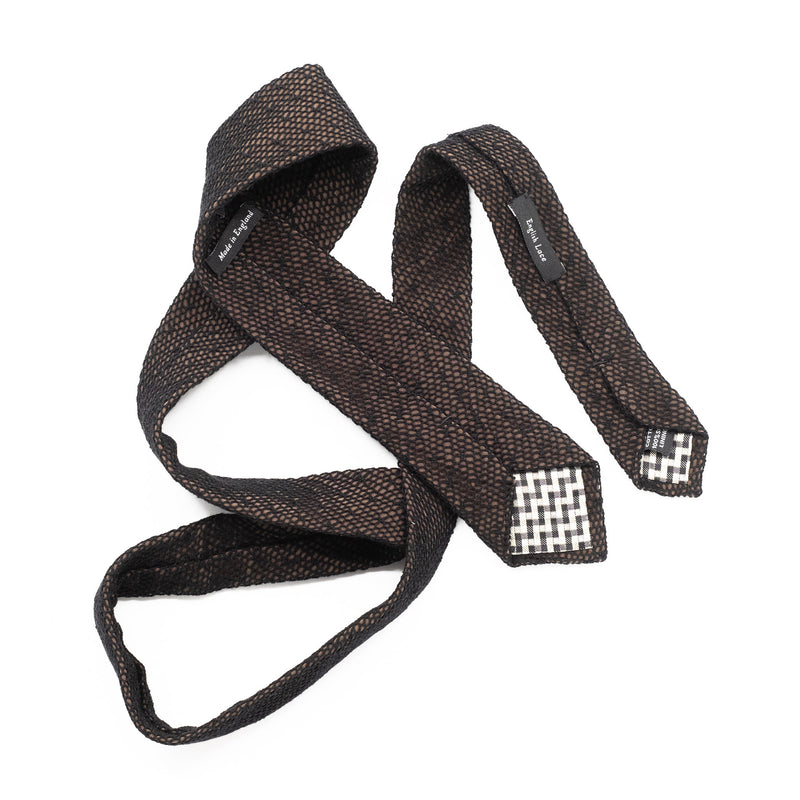 Chocolate Black Mesh Lace Tie