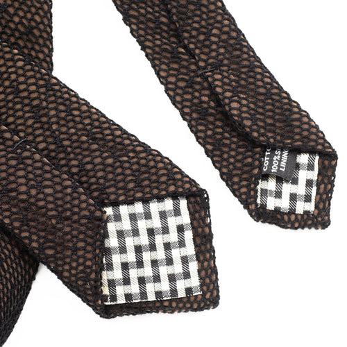 Chocolate Black Mesh Lace Tie
