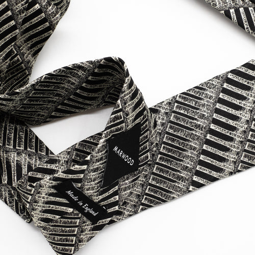 Black Art Silk Tie