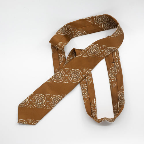 Copper Stripe Medallion Tie