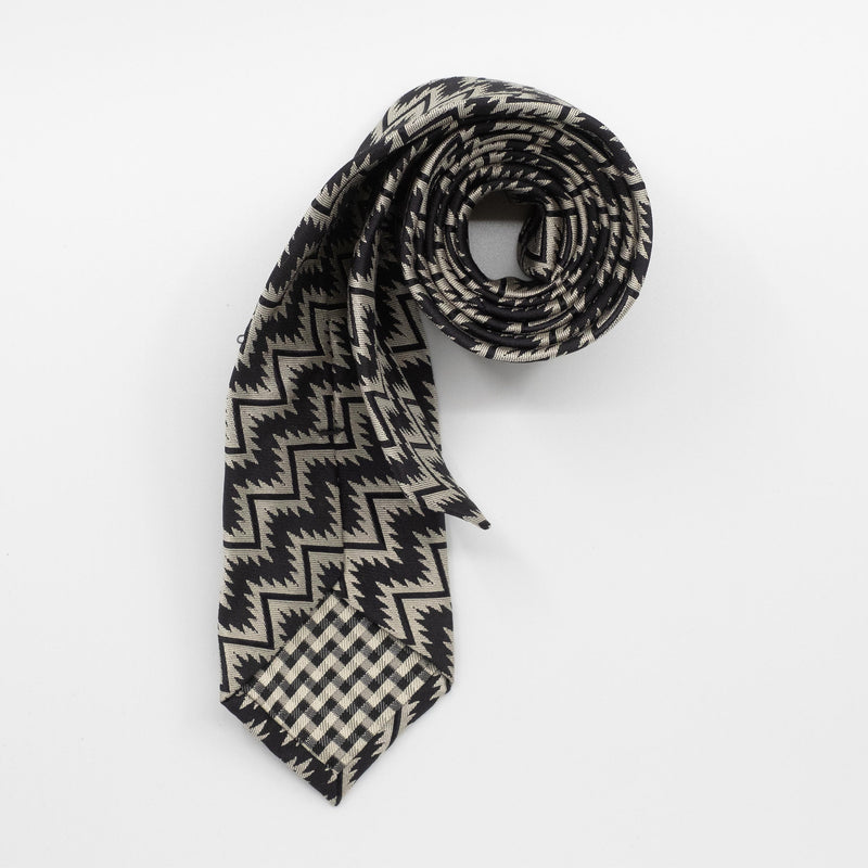 Black Zig Zag Tie