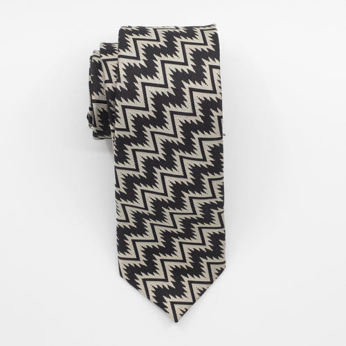 Black Zig Zag Tie