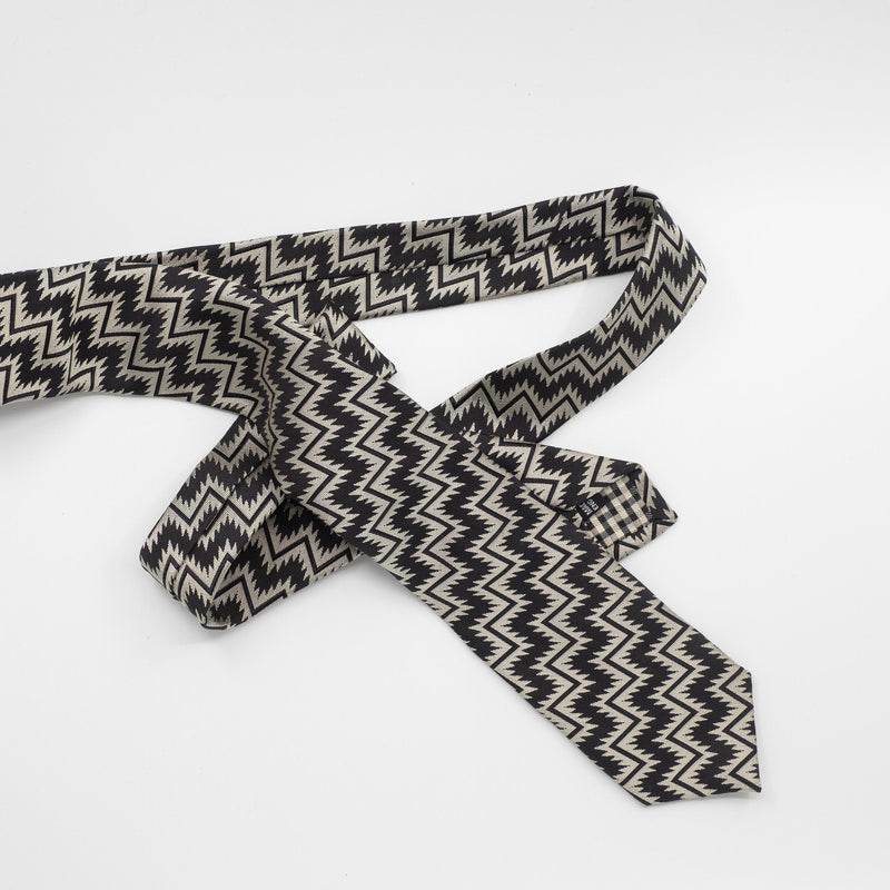 Black Zig Zag Tie