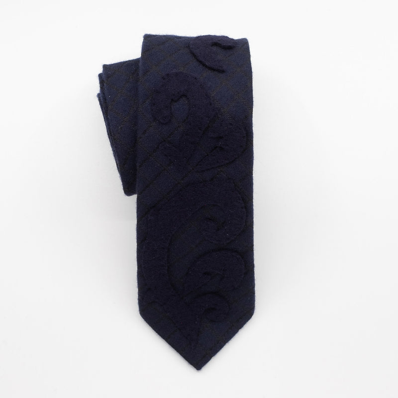 Appliqué Felt on Wool/Silk Tie